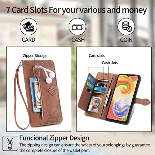 Luksuzna torbica Zipper kožna torbica Shell Zipper novčanik Flip Case za Huawei Nova Y90 poklopac telefona narukvica