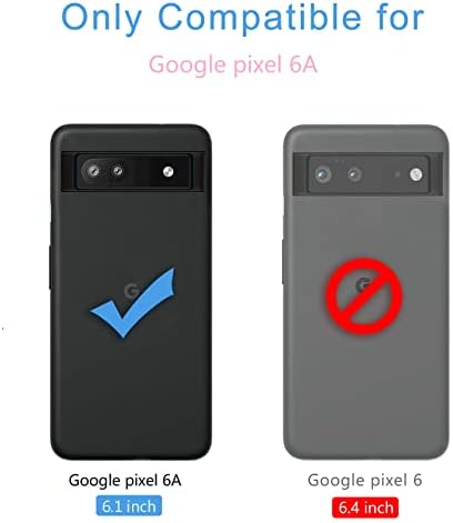Kowauri futrola za Google Pixel 6A, PU kožni novčanik Folio Flip Case Zipper džepni držač za kartice slotovi otporna na udarce zaštitna