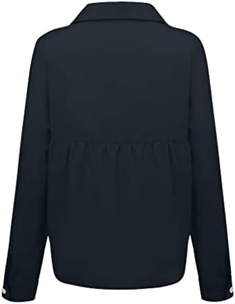 Majica bluza s dugim rukavima dama V-izrez Pulover pulover u boji Trendy labavi fit tee tunika Ležerne majica tenk top,