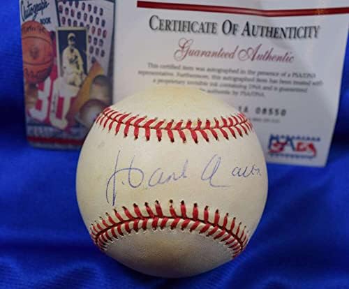 Hank Aaron PSA DNK Coa Autograph Nacionalna liga potpisana bejzbol