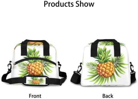 Ananas Tropical Leaves izolovana torba za ručak za žene / muškarce kutija za ručak sa podesivim & amp; uklonjiva naramenica Cooler
