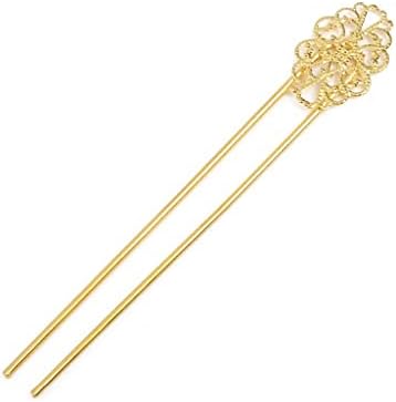 Zhuhw Iron U obliku filigranskih cvijeća za kosu za kosu za kosu klip prazan bazni frizerski kapi za ručno rađene nakit za nakit