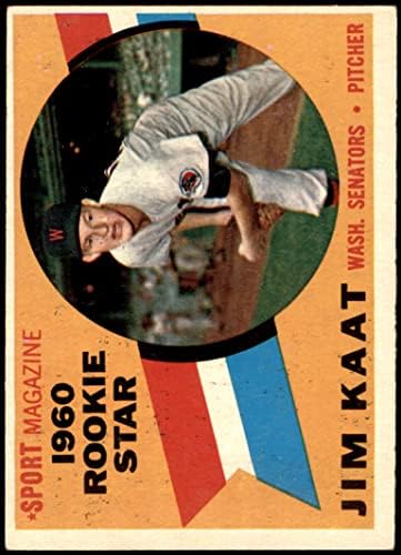 1960.Pod # 136 Rookie Star Jim Kaat Washington Senators VG / Ex Senators