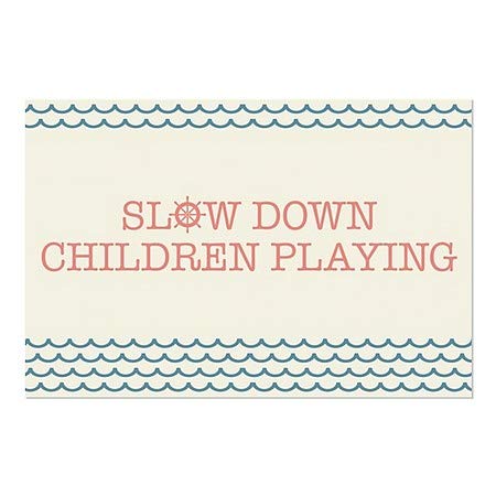 CGSignLab | Uspori djecu koja se igraju -Nautički val Cling Cling | 30 x20