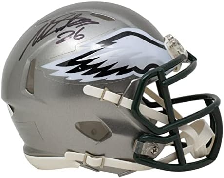 Miles Sanders potpisao Eagles Flash mini Speed Replica kaciga JSA-autograme NFL kacige