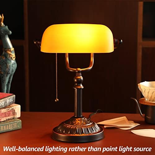TORCHSTAR ESCENA Bankers Lamp Bundle T10 LED sijalica, 1-Pack tradicionalna Bankers lampa sa prekidačem za povlačenje lanca, E26 baza,