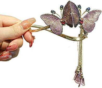 Minlia tassel leptir oblik kose klip bajke luksuzni leptir oblik slatkog poklon-headwear