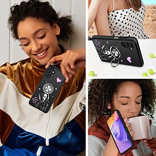 Kokaaee za Samsung Galaxy A13 5G futrola za žene slatka cool kostur lubanje Ghost Horror Gothic Goth tinejdžerke Funny Design Y2K Telefonske kutije sa držačem prstena sa magnetnim poklopcem za A13 5G 6,5