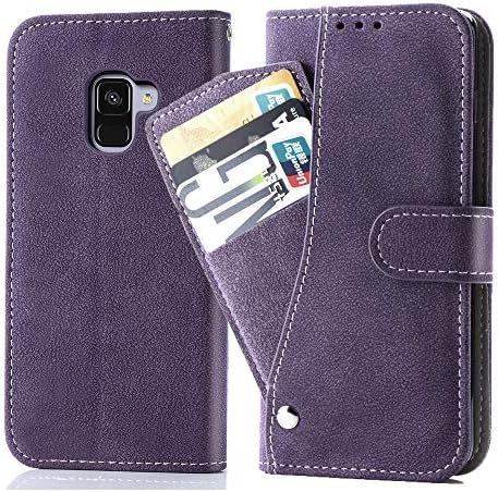 Asuwish Galaxy A8 Plus 2018 torbica za novčanik,kožne futrole za telefon sa držačem kreditne kartice Slot stalak za postolje Flip