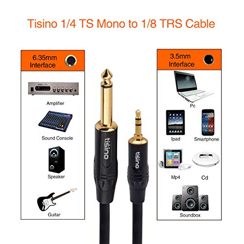 tisino 1/4 mono do 1/8 Stereo kabl, 3.5 mm TRS Stereo do 1/4 inča TS mono kabl za međusobno povezivanje - 3 stope