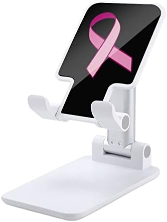 Pink traka za dojku Svjesnost za dojku Ispis mobitela Stand kompatibilan sa iPhone prekidačkim tabletima Sklopivi podesivi nosač mobitela za radnu površinu