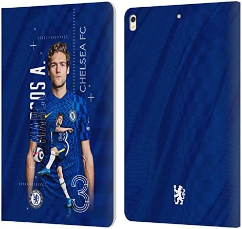 Dizajni za glavu Službeno licencirani Chelsea Fudbalski klub Ben Chilwell 2021/22 First Tim Kožna knjiga Prekrivač Kompatibilan sa Apple iPad Pro 10.5