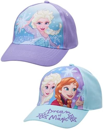 Disney smrznuta bejzbol kapa za djevojčice - 2 paketa princeza Elsa i Anna stražnji šešir sa zakrivljenim obodom
