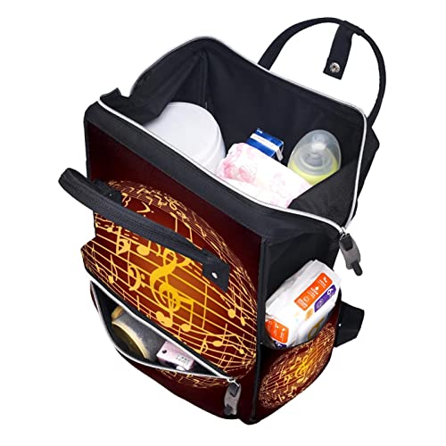 Music Clef Pelene tote torbe mammmy ruksak veliki kapacitet pelena torba za staračku torbu za njegu beba
