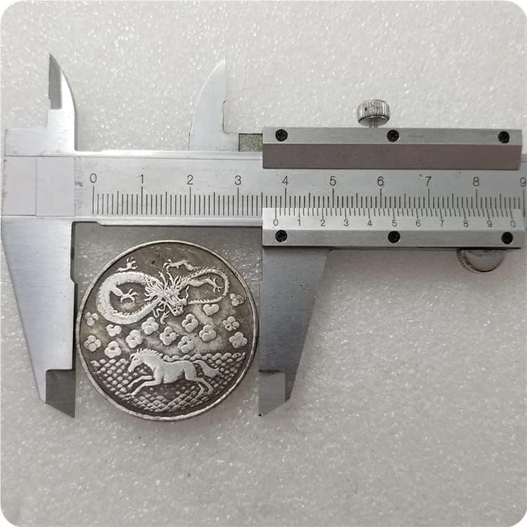 Starinski zanati zadebljani Daqing Guangxu Silver Coin Yisi Gansu jedan ili dva srebrna dolara # 0169