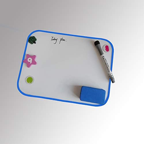 11 x 8.3 dvostrana magnetna ploča za suho brisanje i mala bijela ploča uključuju 1 suho brisanje & 2 olovke na bazi vode za djecu