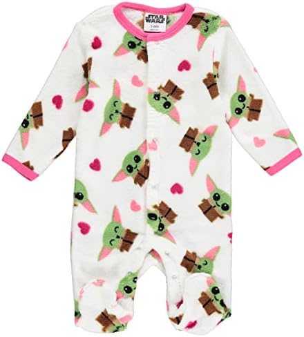 Star WARS Baby Yoda djevojčice plišane polarne FleeceFootie pidžame-Baby pidžama-novorođeni spavač
