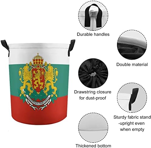 Bugarska značka Zastava okrugla korpa za veš 42L sklopive korpe za odeću sa vrhom za vezice