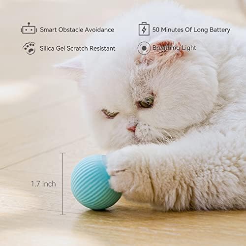 HIPipet 2022 pametna interaktivna kugla za igračku mačku, novim mačićom s svjetlom za disanje, tip-c naboju.