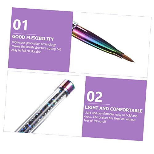 FOMIYES Nail Pen Ar Multitool Silikonski alati za nokte Set alata za nokte četkica za Crtanje olovka silikonska manikura olovka za