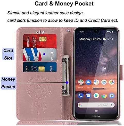 Sidande futrola za Nokia 3V, Nokia 3.2 torbica za novčanik sa držačem kartice, [narukvica] Owl Premium PU kožna Navlaka za telefon