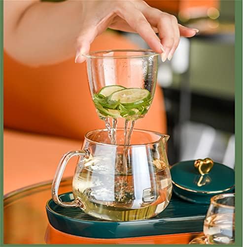 N / A Popodnevni čajnik Cvijet Teapot Teacup set Kućni aparat za čaj Čaša Visoka temperatura otporna