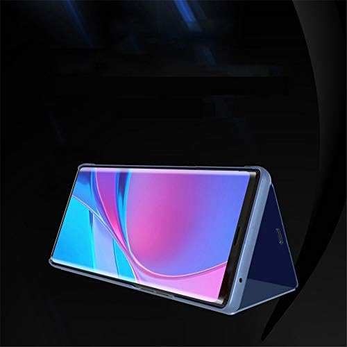 GYHOYA kompatibilan sa futrolom Samsung Galaxy S23 sa postoljem Flip koža Clear View ogledalo za šminkanje Glitter Luxury Shockproof