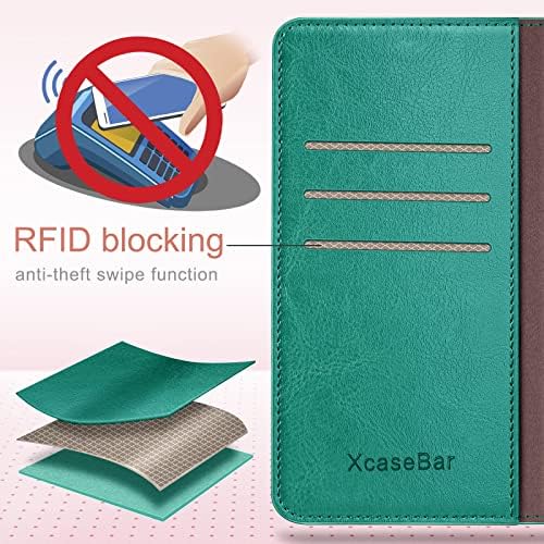 Xcasebar za Samsung Galaxy A14 5G slučaj sa【RFID blokiranjem】 držač kreditne kartice, Flip Folio Book PU kožna futrola za telefon