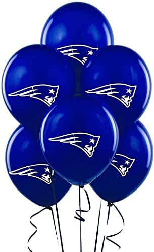 Amscan New England Patriots Latex baloni, pakovanje od 6, plavo / bijelo, 12