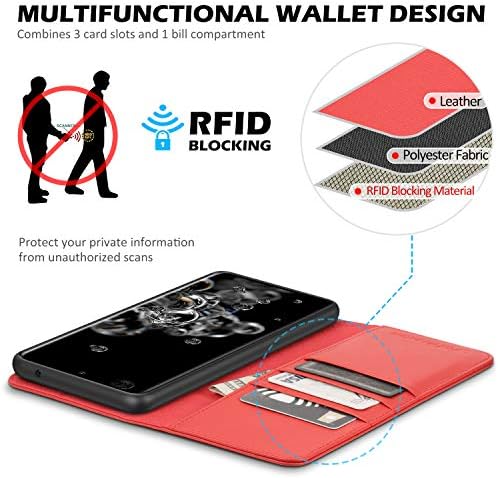 SHIELDON od prave kože Galaxy S20 Ultra 5G torbica za novčanik Folio poklopac postolje za noge s utorima za kreditne kartice potpuna