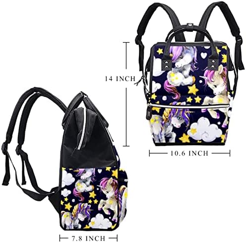 Unicorn ljubičaste torbe za ruksak ruksaka za dijete Nuppy Promjena multi funkcije Velike kapacitete Putna torba