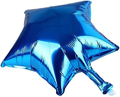18 zvjezdani baloni folija baloni Mylar Baloni za dekoracije zabave potrepštine za zabavu, plava, 10 komada