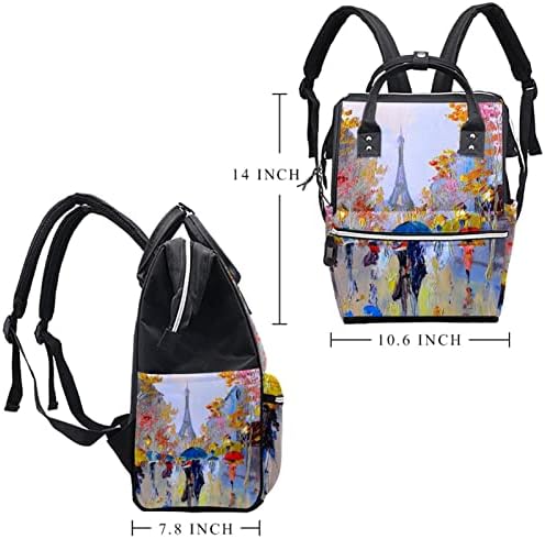 Pariz Eiffelov toranj u jesen ulje Paing_web ruksak za torbu sa promjenom torbi za dječje djevojke Djevojke mama torba