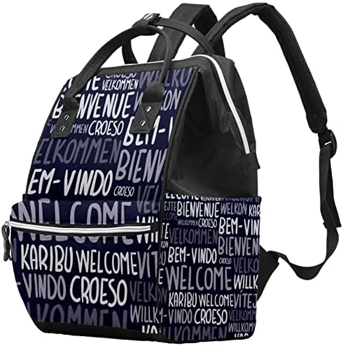 Dobrodošli različite jezičke torbe za ruksak ruksaka za djecu za promjenu torbe Multi funkcija Veliki kapacitet Putna torba