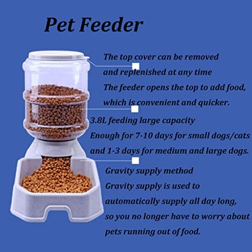 LELAMP automatska hranilica za mačke i dozator vode Set posuda za Mokru i suhu hranu za pseće posude za malog / srednjeg šteneta šteneta 1gallon x2
