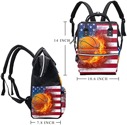 Guerotkr putnički ruksak, ruksak za torbu pelena, ruksak pelena, košarkaška američka zastava