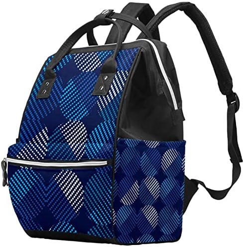 Polka tot plava torba ruksaka Baby Baby Nappy Promjena torbe s više funkcija Velika kapacitet putnička torba