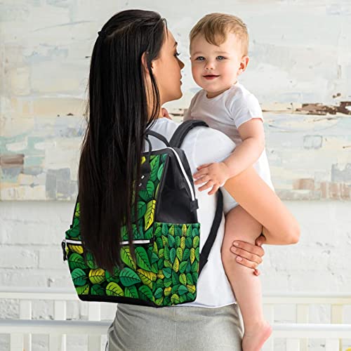 Zeleno lišće Bešavne uzorak pelene tote torbe mammmy ruksak velikog kapaciteta pelenske torbe sestrinca putnička torba za njegu beba