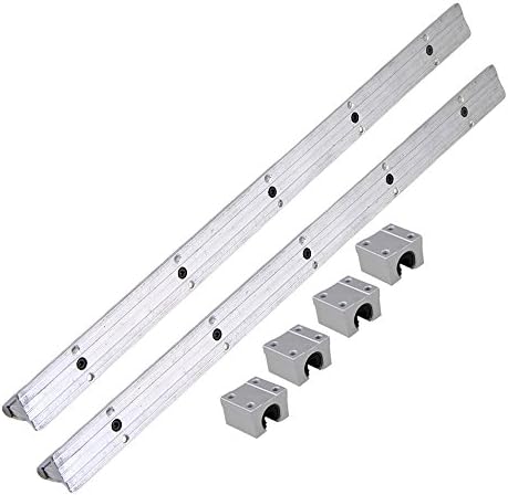 Silver Open Roller Bearing Slide Block & L500mm SBR10 Linear Bearing Rail vodič sa 10mm Dia vratilom za CNC mašinu Set 6