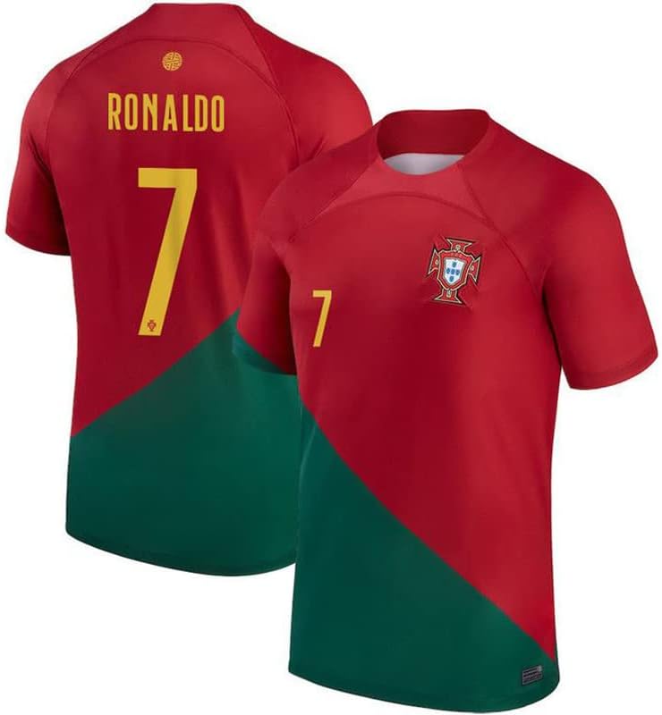 Vlecks Sports Ronaldo # 7 Portugal Početna stranica Soccer Isery Player Slim Fit 2022/23