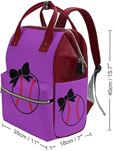 Softball Bow bager ruksak stilski materinsku vrećicu multifunkcijsko vodootporno putovanje u starač