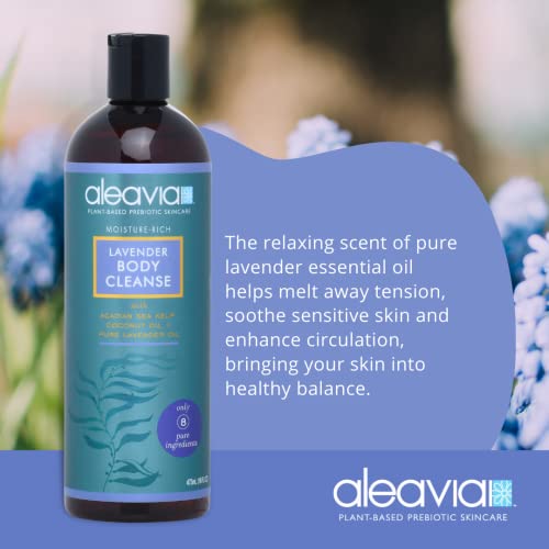 Aleavia lavanda body Cleanse-organski & amp; sve-prirodni prebiotik za pranje tijela, mirisna sa čistim esencijalnih ulja – njeguje svoj mikrobiom kože – 16 oz.