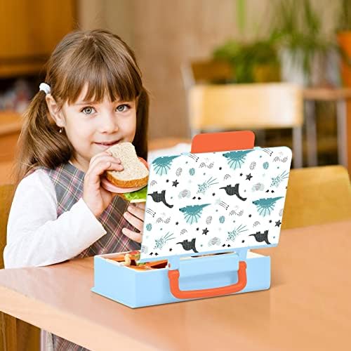 MccIver Slatka dinosaur Bento kutija za ručak sa ručkama s ručkom prenosivom dječjem ručka posuda sa kašikom vilice nepropusnosti