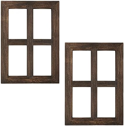 Mkono Seoska kuća Frame Frame Decor Decor 11 x 15.7 Drvo rustikalne zemlje kućni dekoracija Debela lažna prozora Viseća umjetnost