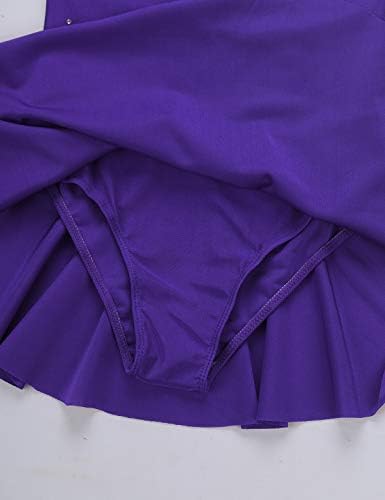 Yizyif Girls Chiffon Wrap Skirted Leotard haljina pjenušava slika klizanje Gimnastics Dance kostim