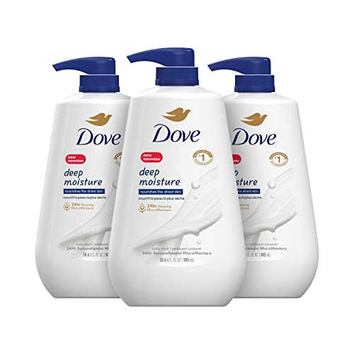 Dove Body Wash sa pumpom Deep Moisture 3 Count For Dry Skin Moisturizing Skin Cleanser with 24hr Renewing MicroMoisture neguje Najsušu