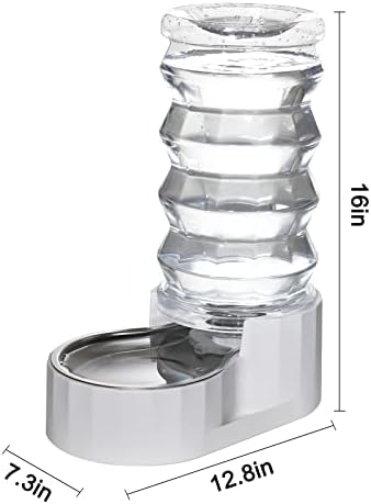RIZZARI automatska Voda za kućne ljubimce, bez BPA, 8L gravitacioni dozator za vodu od nerđajućeg čelika,hranilica za vodu velikog