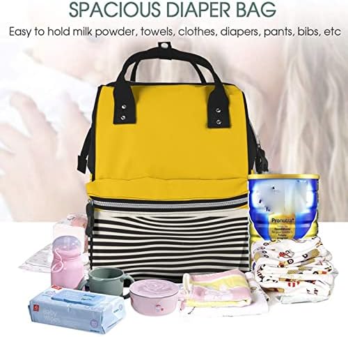 Senf žuta i crna mama ruksaka pelena torba torba na rame natppy torba Veliki kapacitet za njegu beba