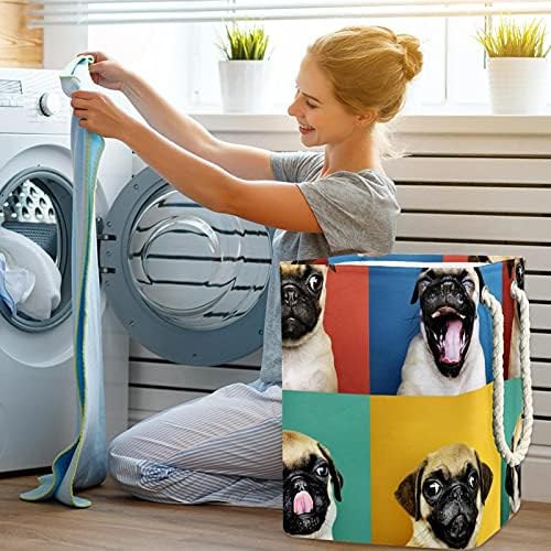 Inhomer korpa za veš Mops štene sklopive korpe za pranje veša Firma za pranje veša organizacija skladištenja odeće za kupatilo spavaća