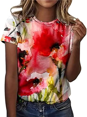 Tinejdžerke Top Ljeto Jesen 2023 Odjeća kratki rukav posada vrat pamučna grafička bluza Tshirt za žene OCOC